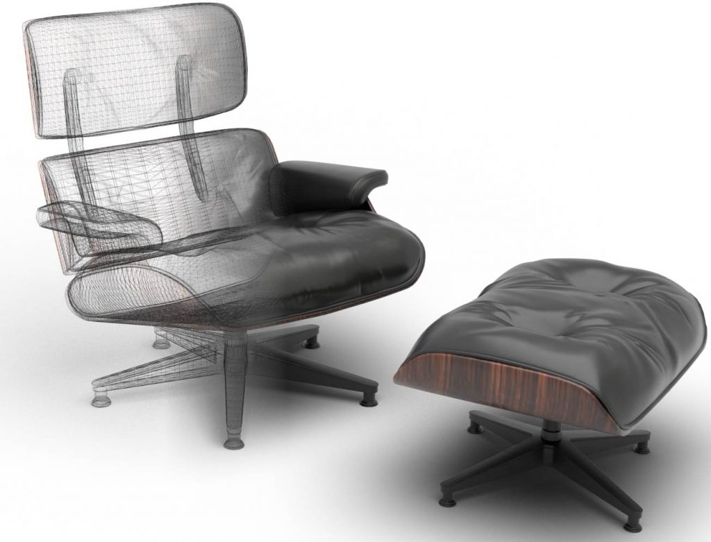 3d-Produktvisualisierung Beispiel Sessel