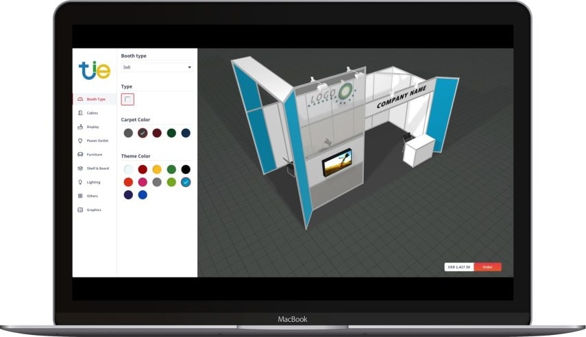 Messestand-Konfigurator Software 3D für Messebau
